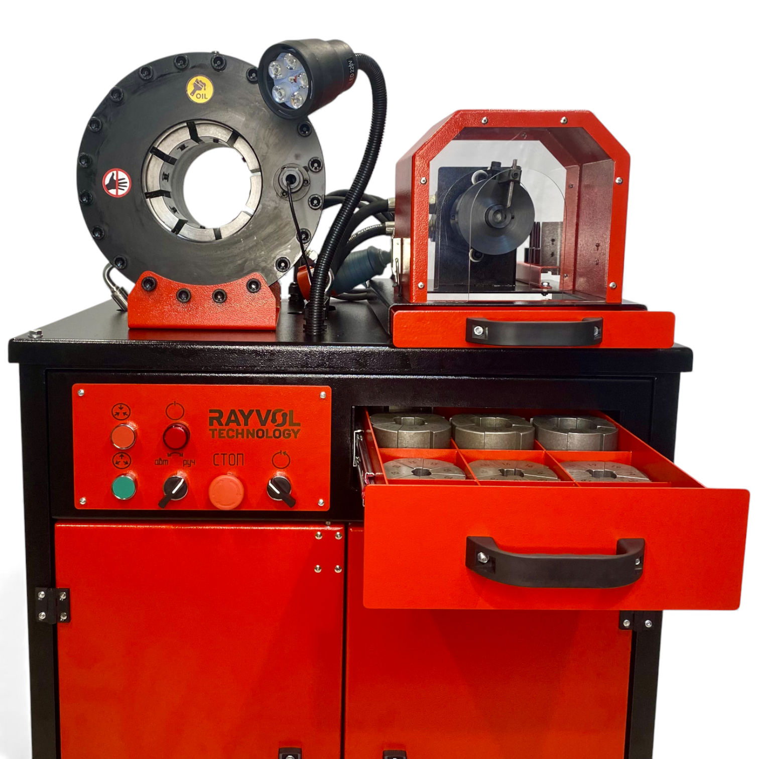 Обжимной станок вид сзади